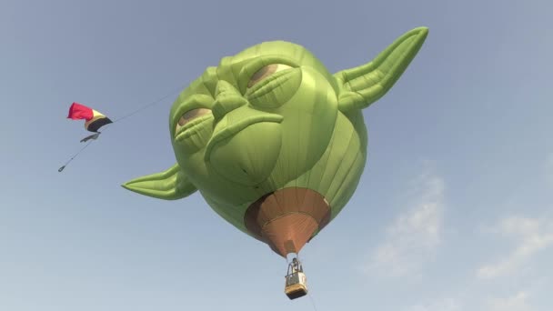 Georgetown Penang Malaysia Feb 2018 Hvězdné Války Yoda Horkovzdušný Balón — Stock video