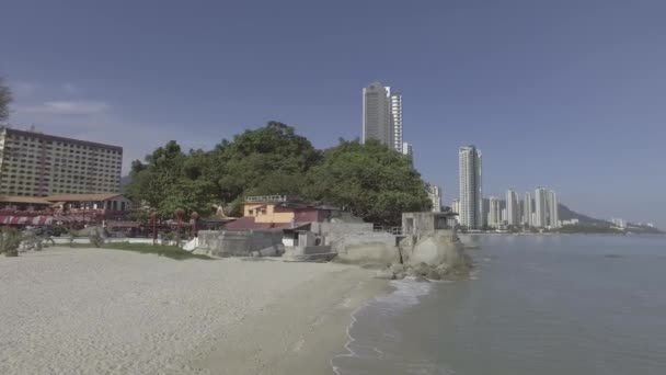 Penang Malásia Março 2018 Tua Pek Gong Temple View Beach — Vídeo de Stock