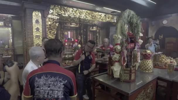 Penang Malaisie Mars 2018 Cérémonie Portant Dieu Prospérité Temple Traditionnel — Video