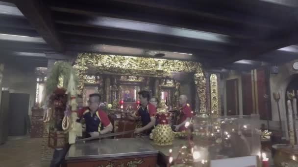 Penang Malaysia Marca 2018 Chińska Ceremonia Świątyni Poh Hock Seah — Wideo stockowe