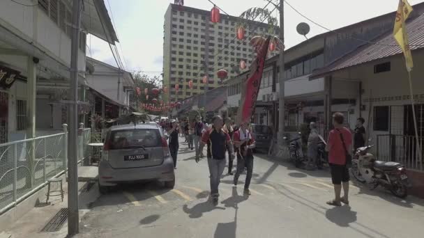 Penang Malaysia Maart 2018 Toegewijden Arriveren Tanjong Tokong Hai Choo — Stockvideo