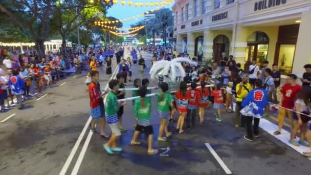 Penang Malaysia Marzo 2018 Los Visitantes Participan Evento Yosakoi Tomando — Vídeo de stock