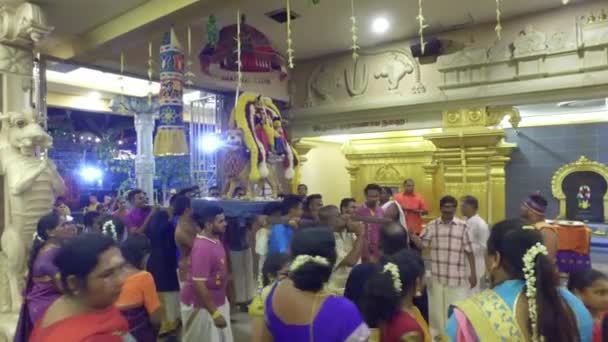 Bukit Mertajam Malaysia Března 2018 Průvod Hinduistických Oddaných Chrámu Během — Stock video