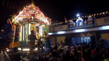 BUKIT MERTAJAM, MALAYSIA - 30 Mart 2018: Panguni Uthiram festivaline tüm şehri hacca gitmek.