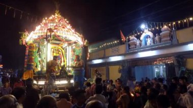 BUKIT MERTAJAM, MALAYSIA - 30 Mart 2018: Panguni Uthiram festivali sırasında.