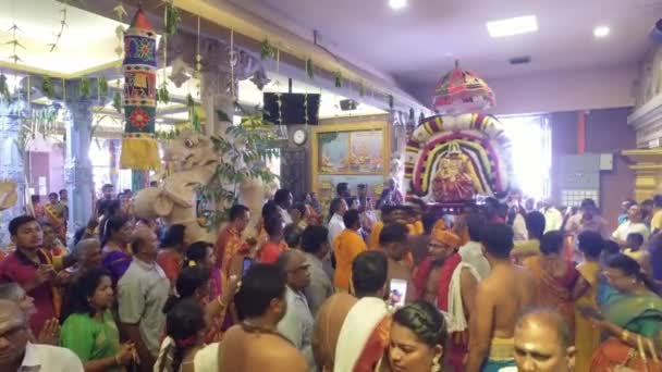 Bukit Mertajam Malaysia Mart 2018 Hindu Tanrısı Sunak Örtüsü Üzerinde — Stok video