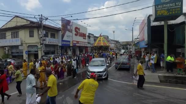 Bukit Mertajam Malaysia Marzo 2018 Personale Organizza Traffico Scorrevolezza Dell — Video Stock