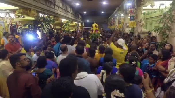 Bukit Mertajam Malaysia Marzo 2018 Los Devotos Hindúes Celebran Festival — Vídeo de stock