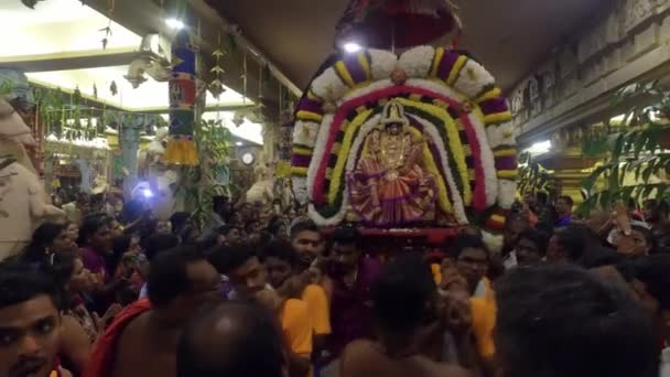 Bukit Mertajam Malaysia Mar 2018 Staff Carry Sedan Chair Procession — Vídeo de Stock