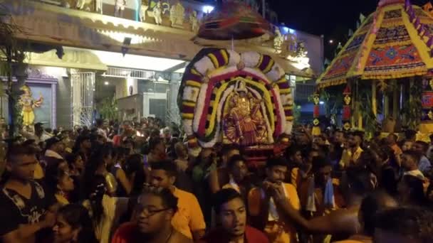 Bukit Mertajam Malaysia March 2018 Procession Deity Temple — Stock Video