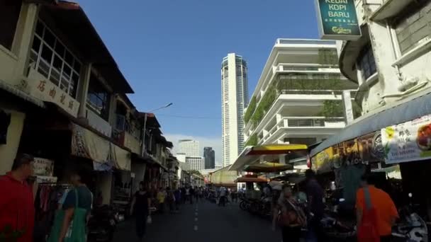 Penang Malaysia April 2018 Дорозі Будинку Komtar Джалан Куала Канґсар — стокове відео