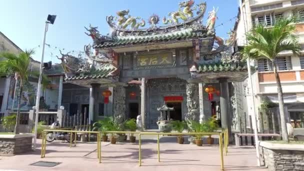 Penang Malaysia April 2018 Utomhus Hainan Temple Thean Hou Kong — Stockvideo