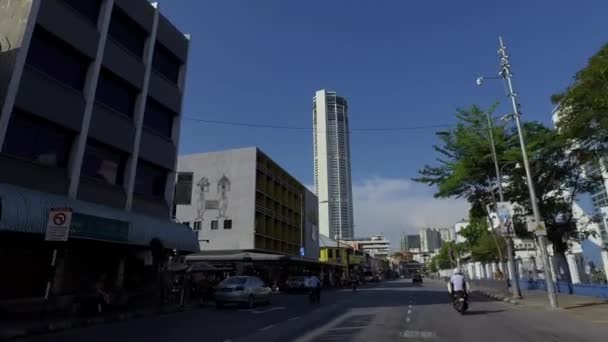 Penang Malaysia April 2018 Komtar Building Blue Sky Подорож Пенанг — стокове відео