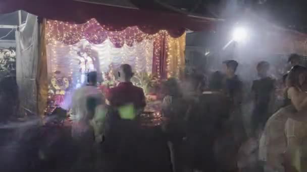 Georgetown Penang Malaysia Şubat 2018 Çinli Hindu Fanatikler Panthal Kutsanmayı — Stok video