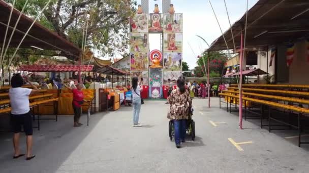 George Town Penang Malaysia Maj 2018 Människor Inkluderar Indiska Besök — Stockvideo