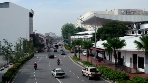 George Town Penang Malaysia Jun 2018 Timelapse Vehicle Jalan Lim — 图库视频影像