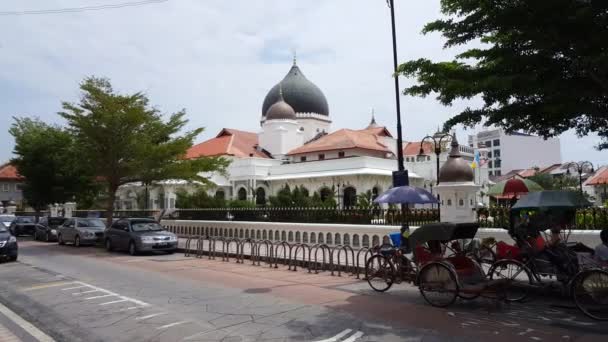 George Town Penang Malaysia Jun 2018 Panning Shot Masjid Kapitan — Αρχείο Βίντεο