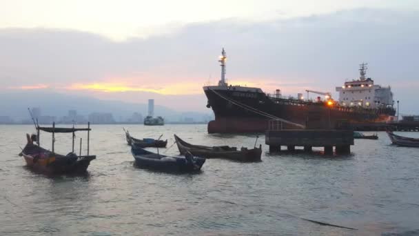 Butterworth Penang Maleisië Jun 2018 Ferry Reis Verlaat Eiland Met — Stockvideo