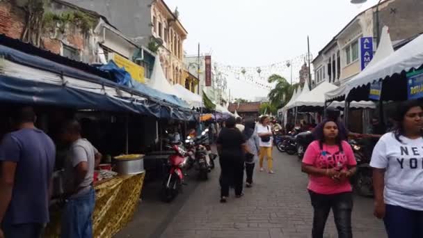 George Town Penang Malajsie Jun 2018 Malajsijci Všech Prostředí Vyznání — Stock video