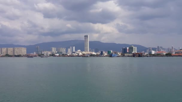 Butterworth Penang Malezya Haziran 2018 Penang Komtar Simgesi Ile Adanın — Stok video