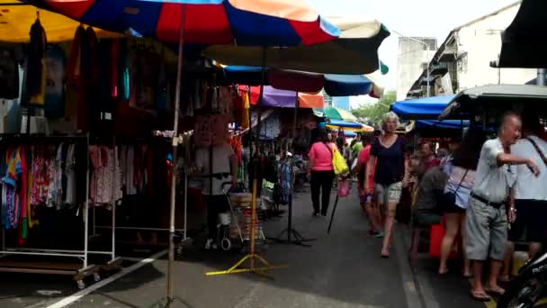 George Town Penang Malezja Sierpień 2018 Rynek Poranny Timelapse Ludzie — Wideo stockowe