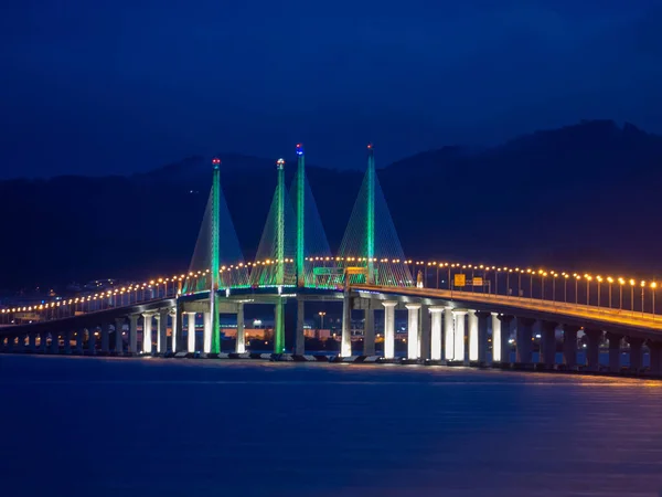 Penang Second Bridge Blue Hour — Stock Photo, Image