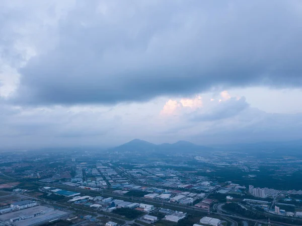 Hava Manzaralı Juru Endüstri Parkı Penang — Stok fotoğraf