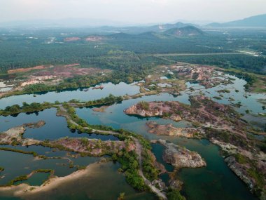 Guar Petai 'deki hava manzaralı dağ manzarası.