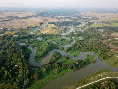 Sungai Perai 'nin hava görüntüleme düzeni.