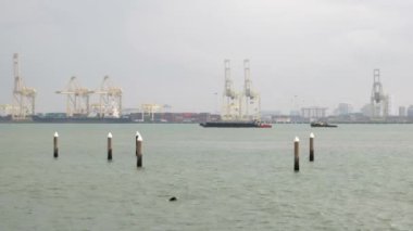 Kampung Terus, Penang / Malaysia-Aug 17 2018: Kuzey Butterworth Konteynır Terminali (NBCT).