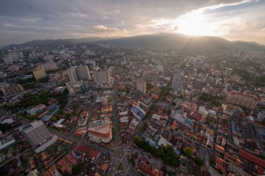 Georgetown 'daki eski miras binasına güneş ışığı..