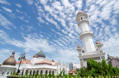 Georgetown, Penang / Malezya - 14 Şubat 2020: Georgetown Mescid Kaptanı Keling 'deki en eski cami.