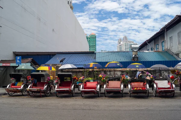 Рикшоу подряд на Пенанг Роуд . — стоковое фото