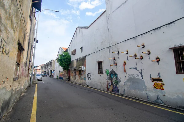Georgetown gata med väggmålning. — Stockfoto