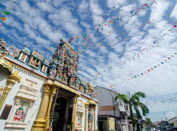 Georgetown Penang Μαλαισία Φεβρουάριος 2020 Σρι Mahamariamman Temple Blue Sky — Φωτογραφία Αρχείου