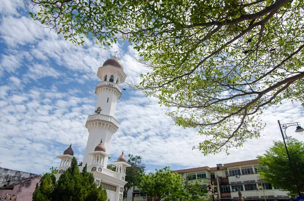 Georgetown Penang Malásia Fevereiro 2020 Mesquita Keling Minaret Kapitan Com — Fotografia de Stock