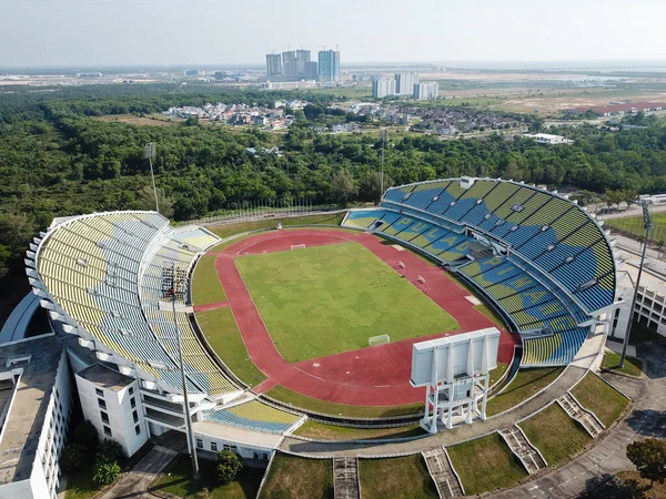 Légi kilátás focipálya Stadion Batu Kawan. — Stock Fotó