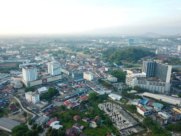 Einkaufskomplex BM Plaza und Utama Plaza aus der Luft. — Stockfoto