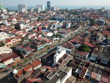 Georgetown 'daki hava manzaralı eski miras evi..