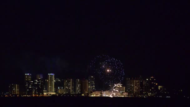 Straits Quay Firework Display 2020 New Year — Stock Video