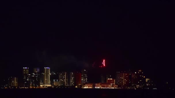 Timelapse Vuurwerk Display Bij Straits Quay — Stockvideo