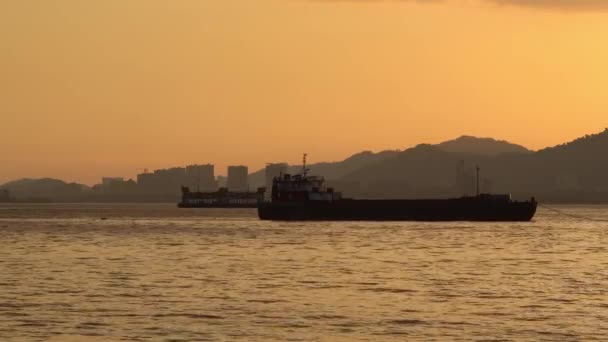 Паромная Переправа Море Пенанг — стоковое видео