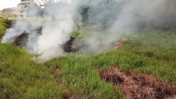 Un drone a ouvert le feu sur un champ vert en Malaisie, en Asie du Sud-Est .