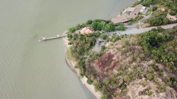 Aerial Batu Musang jetty, Penang, Malaysia. — 비디오