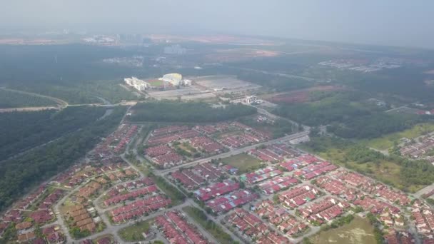 Fly towards Batu Kawan stadium  at Penang, Malaysia. — Stock Video