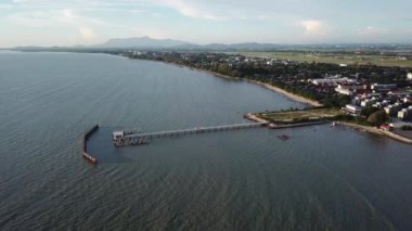 Hava manzaralı Jeti Nelayan Bagan Ajam, Pantai Bersih.