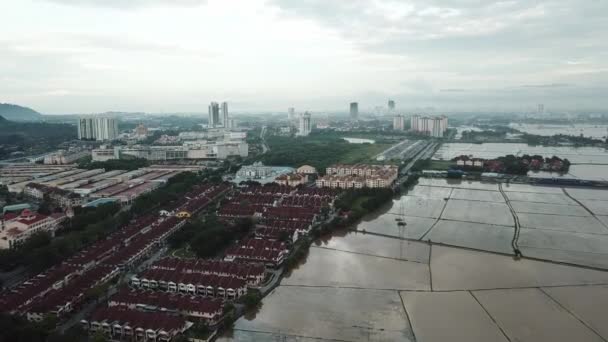 Edificio aéreo Bandar Perda en Malasia, Sudeste Asiático . — Vídeos de Stock