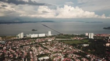 Hava manzaralı Gelugor kasabası.