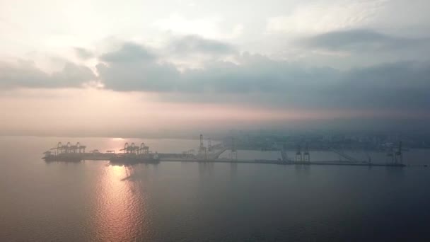 Butterworth vue moderne sur le port maritime — Video