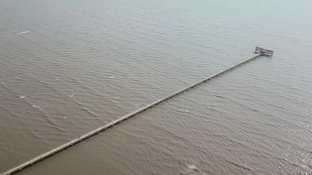 Luftaufnahme Pantai Murni Uferpromenade bei Yan — Stockvideo